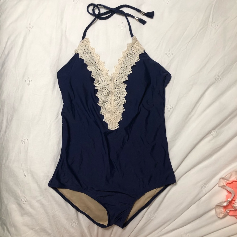 Navy one piece swimsuit